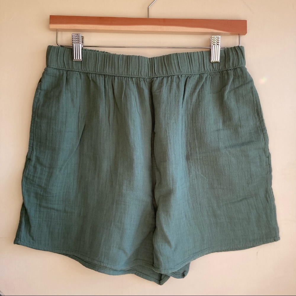 1st pair Universal Thread lightweight cotton sage green lounge shorts w/ pockets